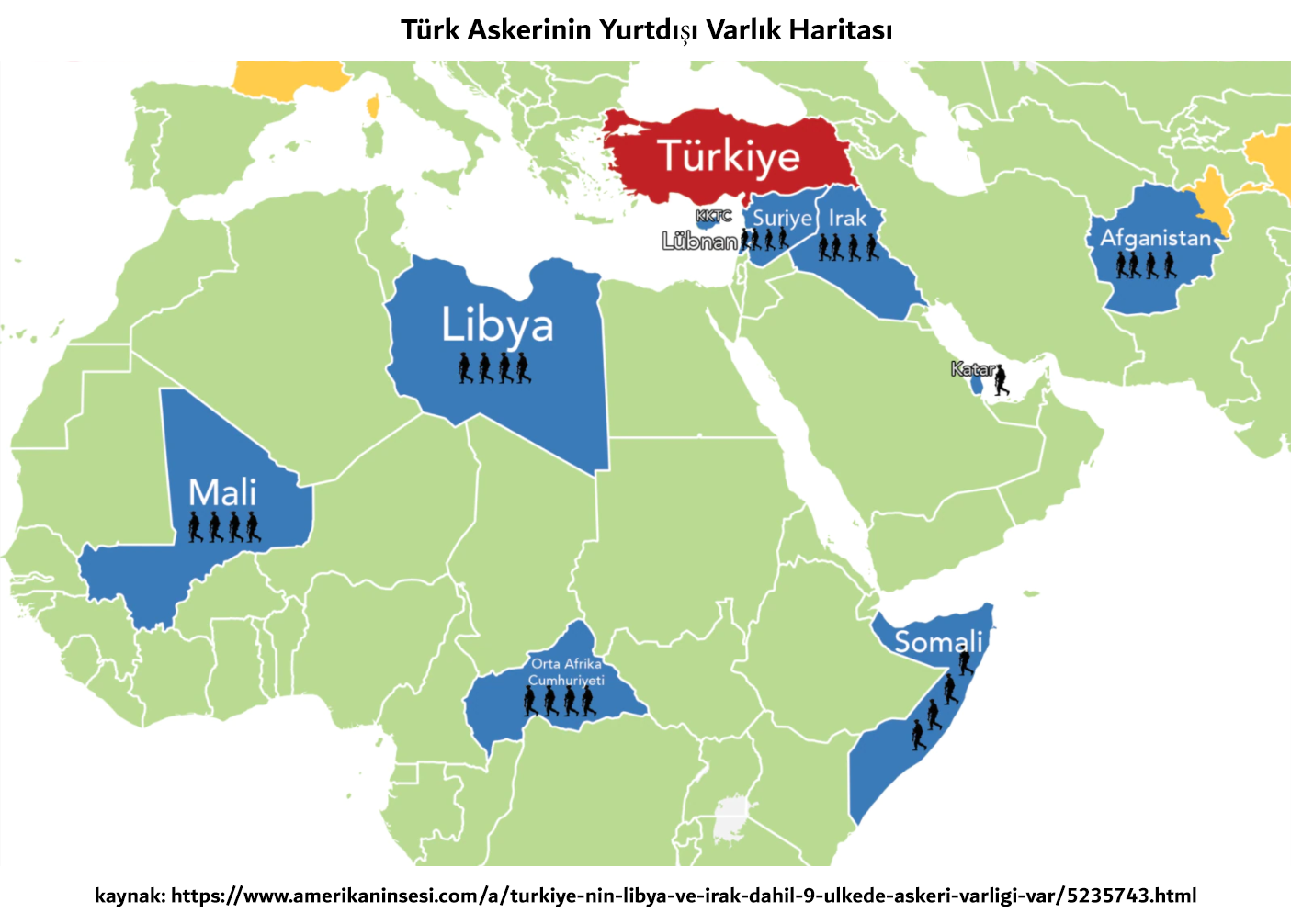 Türk Askerinin Yurtdışı Varlık Haritası